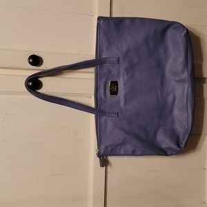 Denim Blue Joy Tote Faux Leather Tote w/wristlet